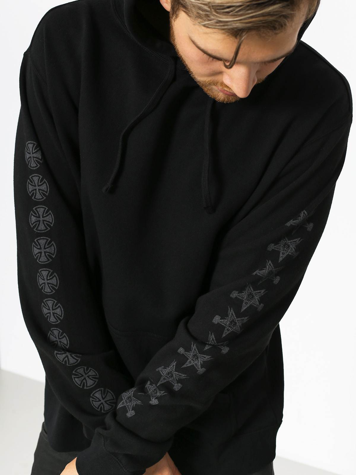 Mikina s kapucňou Independent x Thrasher Pentagram Cross HD (black)