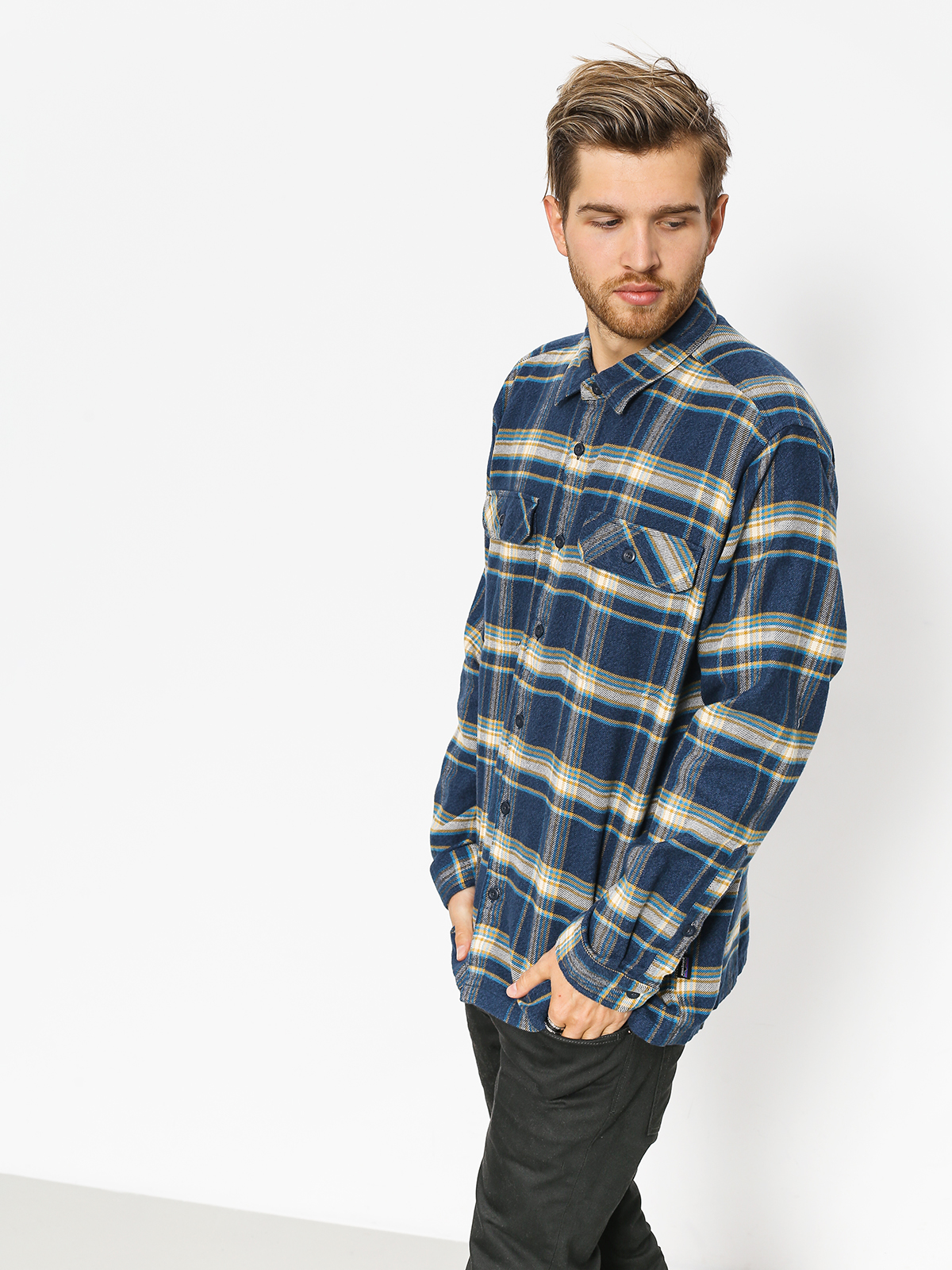 Košeľa Patagonia Fjord Flannel (activist navy blue)