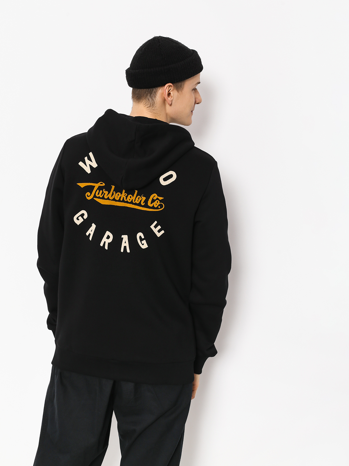 Mikina s kapucňou Turbokolor Weirdo Garage ZHD (black)