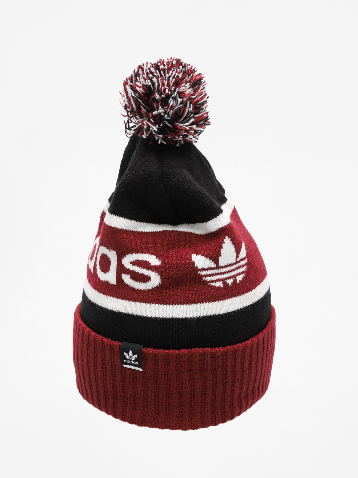 Zimná čiapka adidas Pompombeanie (black cburgu white)
