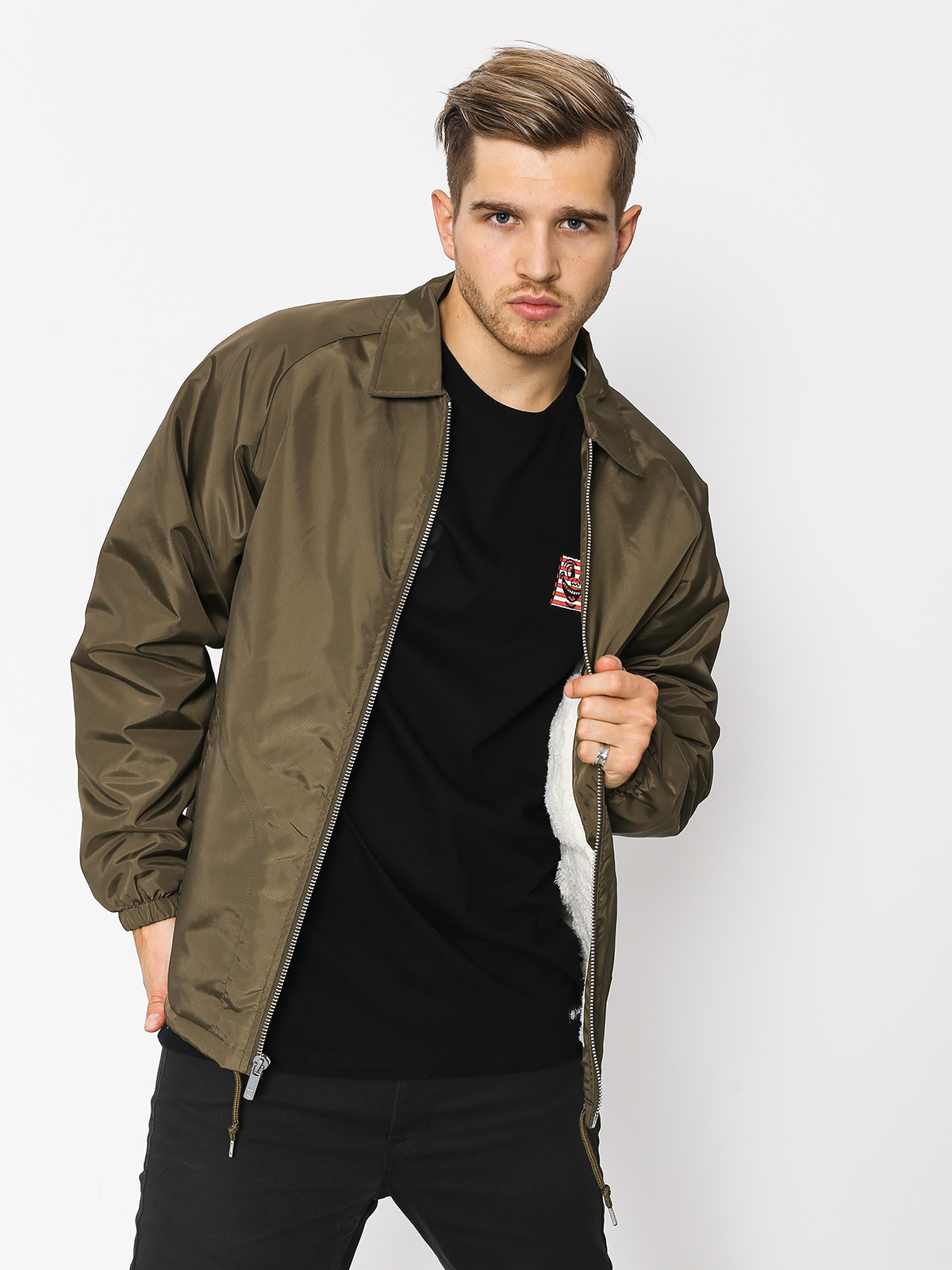 Bunda Brixton Claxton Collar Sherpa (olive)