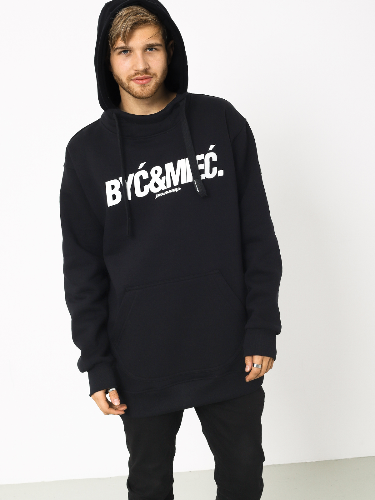 Mikina s kapucňou Stoprocent Być & Mieć HD (black)