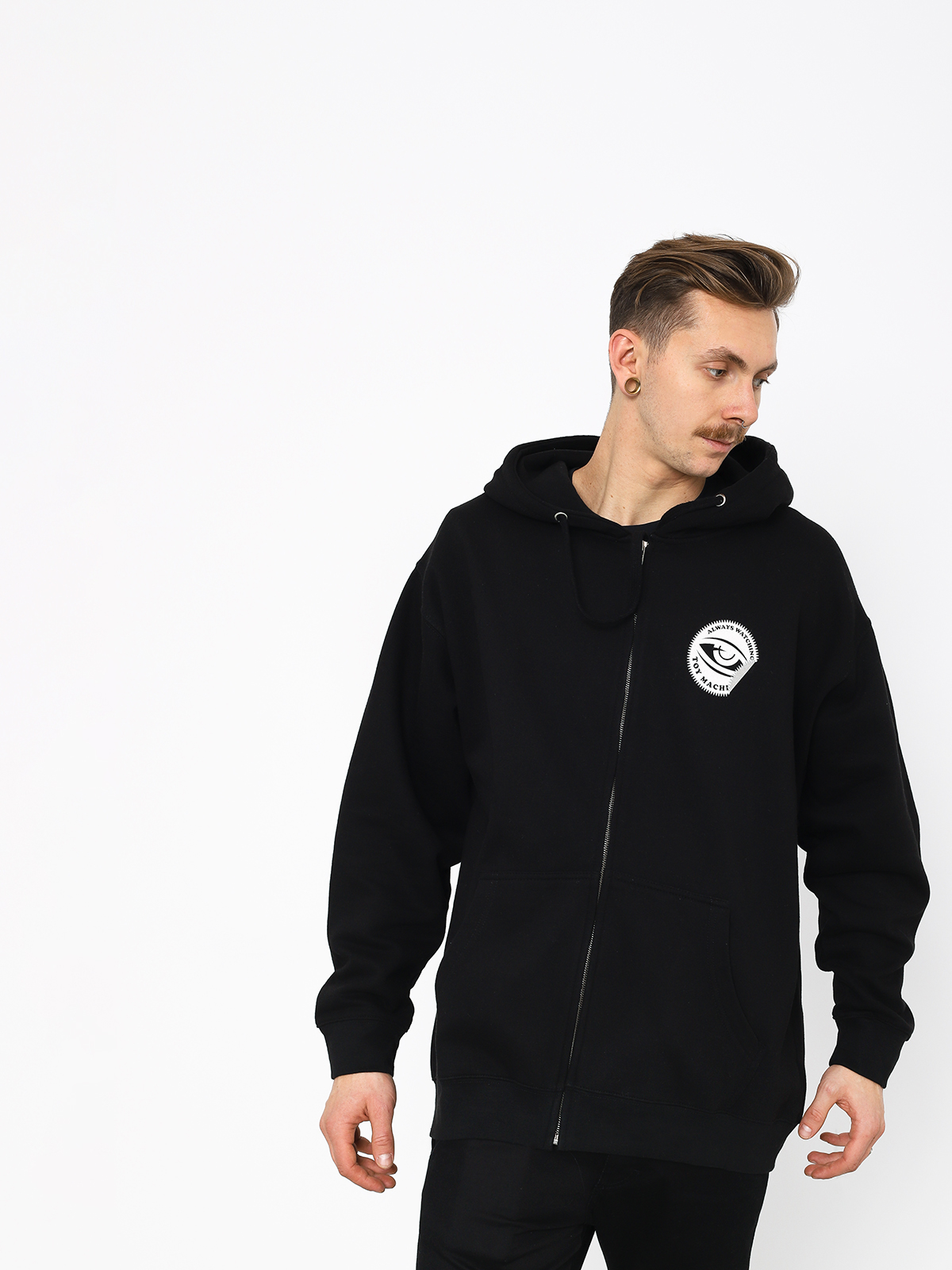 Mikina s kapucňou Toy Machine Always Watching ZHD (black)