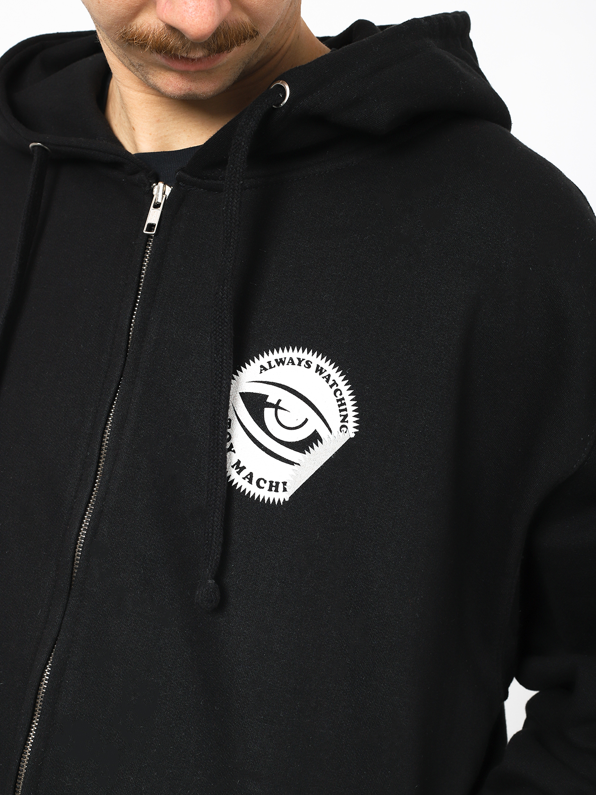 Mikina s kapucňou Toy Machine Always Watching ZHD (black)