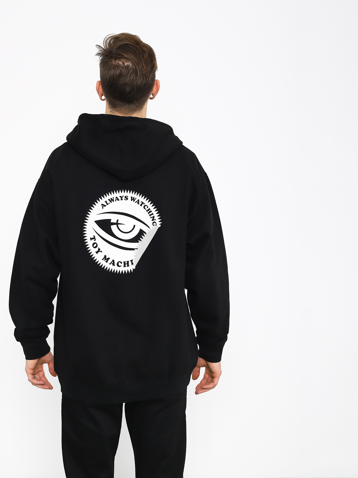 Mikina s kapucňou Toy Machine Always Watching ZHD (black)