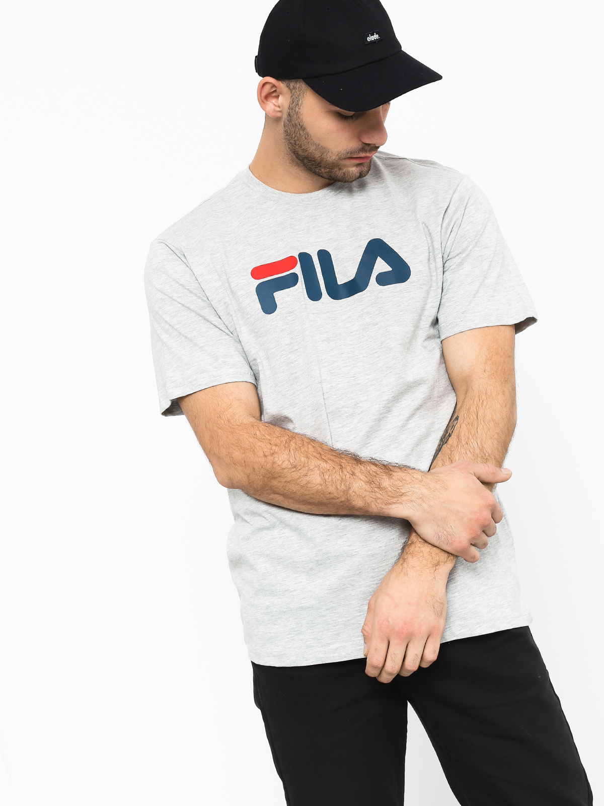 Tričko Fila Pure Short Sleeve Shirt (light grey mel bros)