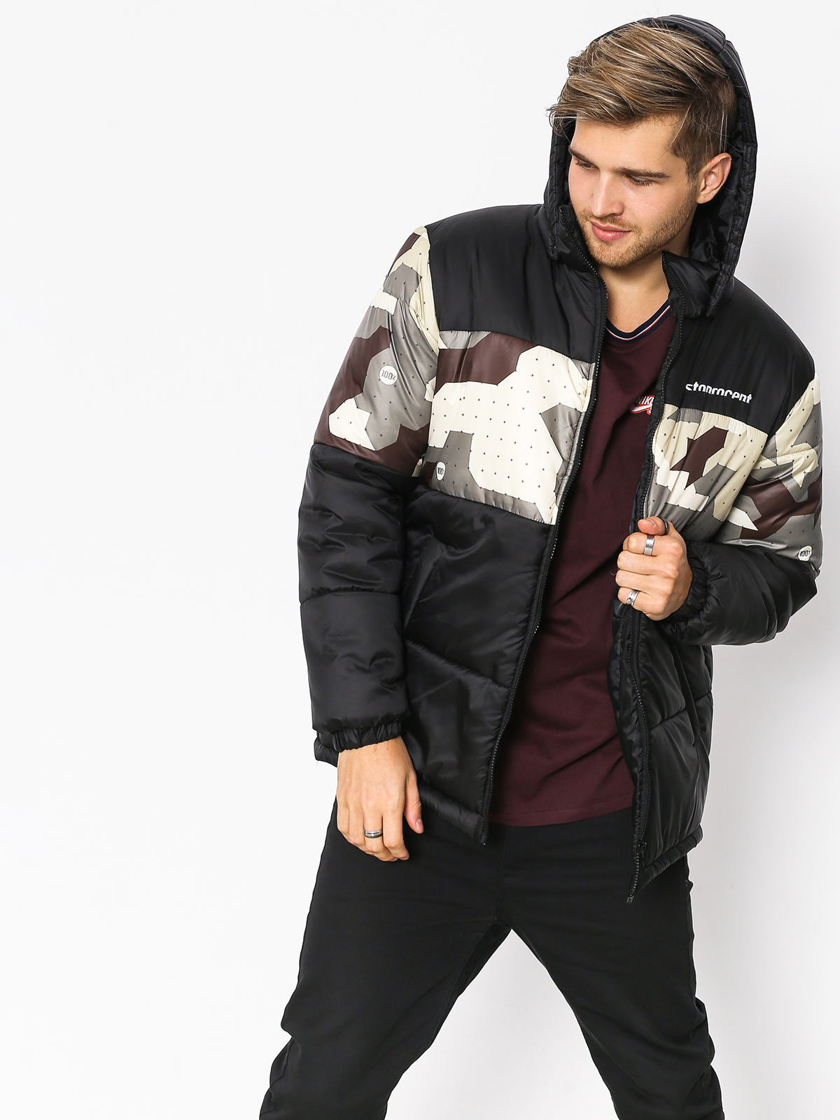 Bunda Stoprocent Kz Puffer Slice (black camo)